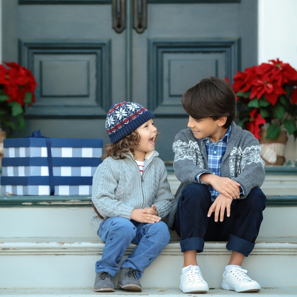 Janie and Jack Long Sleeve White Multi Plaid Poplin Shirt 18-24M